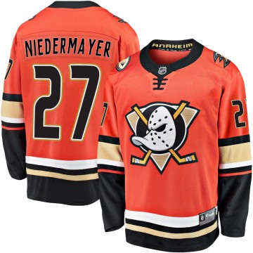 Premier Fanatics Branded Men's Scott Niedermayer Anaheim Ducks Breakaway 2019/20 Alternate Jersey - Orange