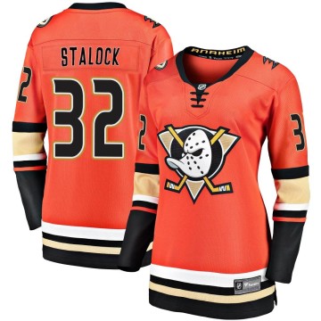 Premier Fanatics Branded Women's Alex Stalock Anaheim Ducks Breakaway 2019/20 Alternate Jersey - Orange
