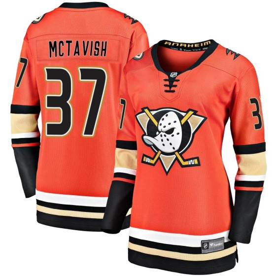 Premier Fanatics Branded Women's Mason McTavish Anaheim Ducks Breakaway 2019/20 Alternate Jersey - Orange