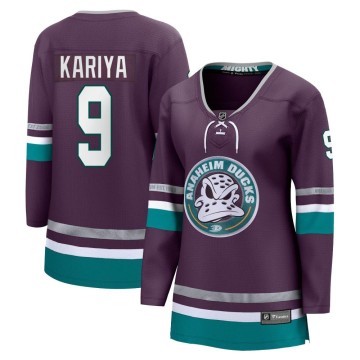 Premier Fanatics Branded Women's Paul Kariya Anaheim Ducks 30th Anniversary Breakaway Jersey - Purple