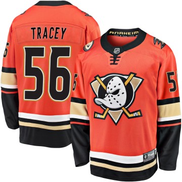 Premier Fanatics Branded Youth Brayden Tracey Anaheim Ducks Breakaway 2019/20 Alternate Jersey - Orange
