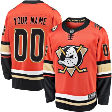 Premier Fanatics Branded Youth Custom Anaheim Ducks Custom Breakaway 2019/20 Alternate Jersey - Orange