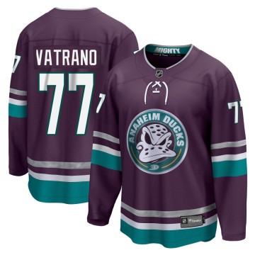 Premier Fanatics Branded Youth Frank Vatrano Anaheim Ducks 30th Anniversary Breakaway Jersey - Purple