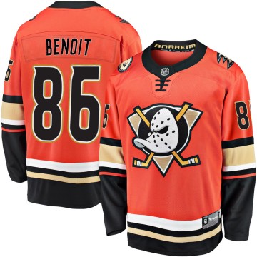 Premier Fanatics Branded Youth Simon Benoit Anaheim Ducks Breakaway 2019/20 Alternate Jersey - Orange